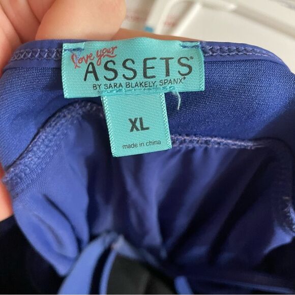 Spanx Asset Blue Body Sculpting One Piece Swim Dress - Picture 5 of 5